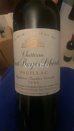 Bordeaux Pauillac Grand Cru Château Haut-Bages Libéral 2004