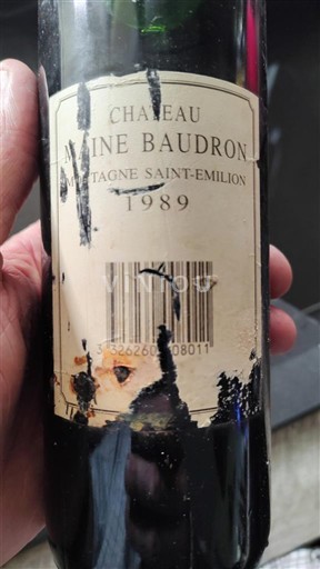 Bordeaux Montagne-saint-émilion Château Vieux Baudron 1989