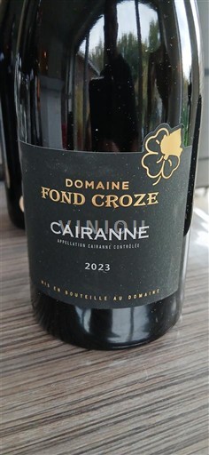 Rhônen laakso Cairanne Domaine Fond Croze 2023