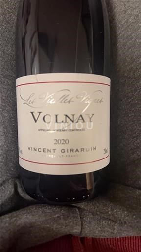 Borgoña Volnay Vincent Girardin Les vieilles vignes 2020