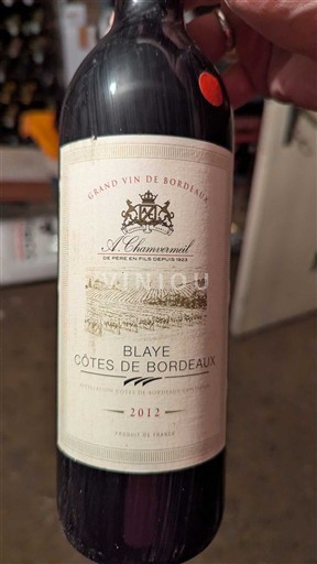 Bordeaux Blaye-côtes-de-bordeaux A. Chamvermeil 2012