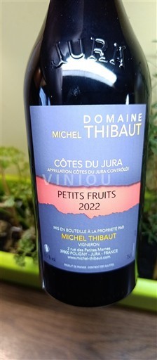 Jura Côtes du Jura Domaine Michel Thibaut Petits Fruits 2022