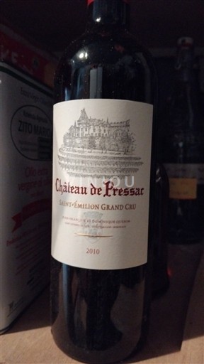 Bordeaux Saint-Émilion Grand Cru Grand Cru Château Pressac 2010