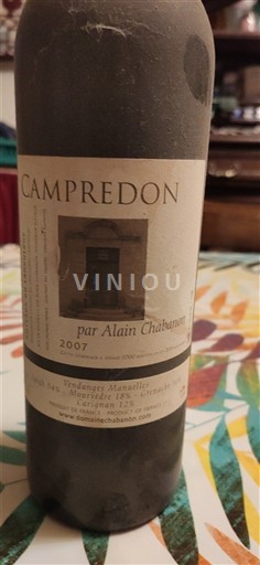 Languedoc Domaine Alain Chabanon Campredon 2007