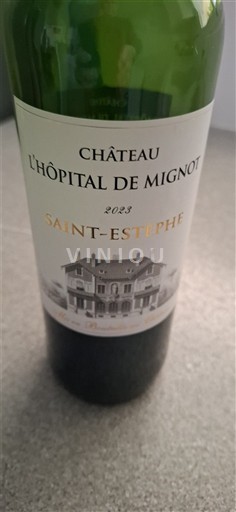Bordeaux Saint-Estèphe Château L'Hopital de Mignot 2023
