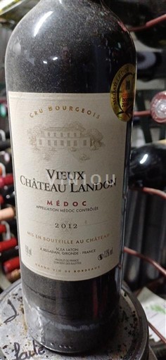 Bordeaux Médoc Cru Bourgeois Château Vieux Landon 2012