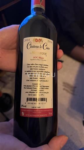 Bordeaux Blaye Château Le Cène 2014