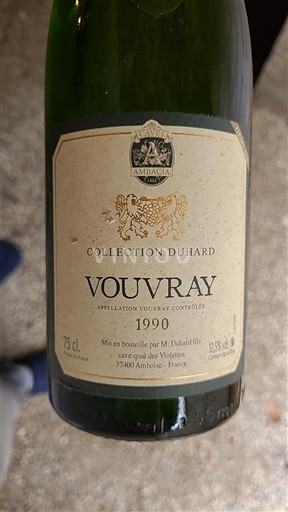 Vallée de la Loire Vouvray Collection Duhard 1990