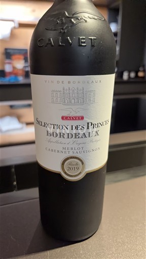 Bordeaux Calvet Sélection des Princes 2019