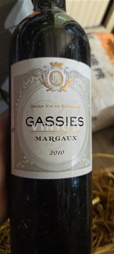 Bordeaux Margaux Gassies 2010