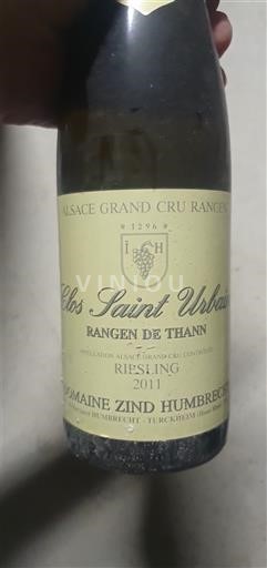 Alsace Riesling Grand Cru Domaine Zind Humbrecht Clos Saint Urbain 2011