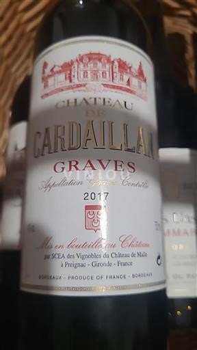Bordeaux Graves Château Cardaillan 2017