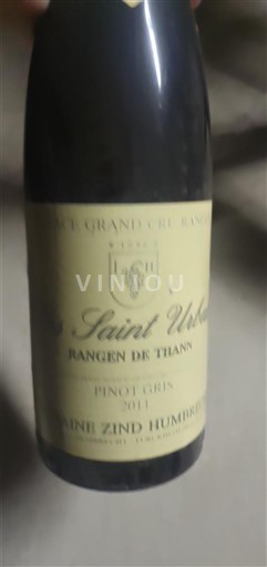 Elzas Pinot gris Grand Cru Domaine Zind-Humbrecht Saint Urbain 2011