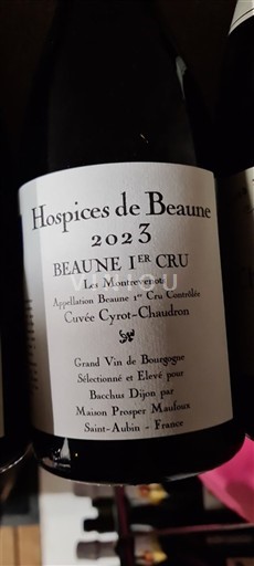 Bourgogne Ikke specificeret Premier Cru Hospices de Beaune Cyrot-Chaudron 2023