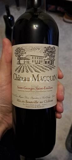 Bordeaux Saint-Georges-Saint-Émilion Château Macquin 2006