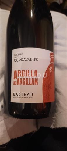 Thung lũng Rhône Rasteau Domaine Des Escaravailles Argilla ad Argillam 2019