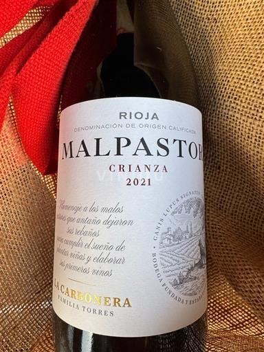 La Rioja rioja La Carbonera Malpastor Crianza 2021