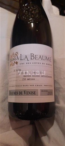 Rhônedalen Beaumes de Venise La Beaume 2020