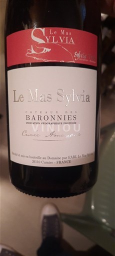 Alpes và các vùng Rhodanien Coteaux des Baronnies Le Mas Sylvia Anna 2021
