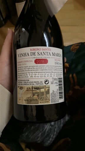 Bồ Đào Nha Dão Ribeiro Santo Vinha de Santa Maria Reserva Especial 2018