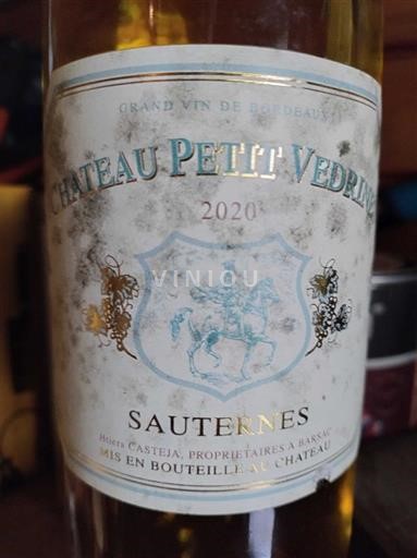 Bordeaux Sauternes Château Petit Védrines 2020
