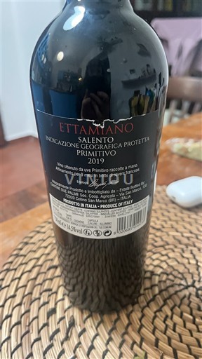 Puglia Susumaniello Salento Ettamiano 2019