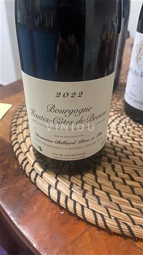 Borgoña No especificado Domaine Billard Père et Fils 2022
