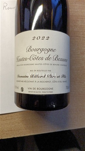 Bourgogne Không được chỉ định Domaine Billard Père et Fils 2022