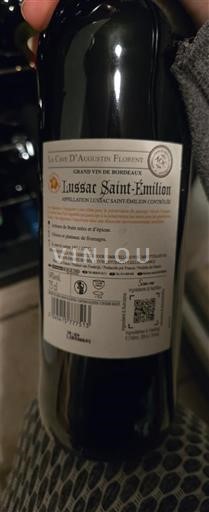 Bordeaux Lussac-saint-émilion La Cave Augustin Florent Icke årgångsbetecknad