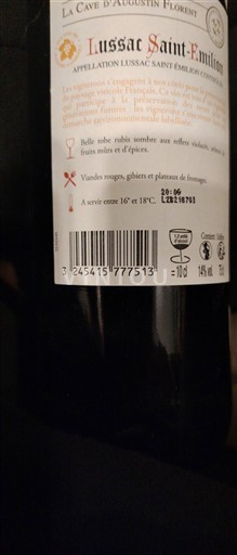 Bordeaux Lussac-Saint-Émilion La Cave Augustin Florent Non-Vintage