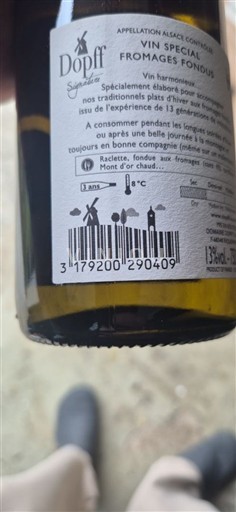 Elsass Dopff Vin Spécial Fromages Fondus 2021