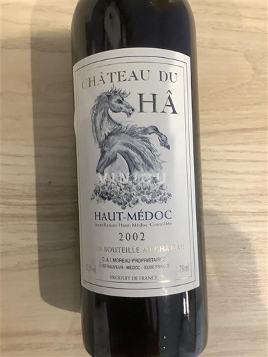 Bordéus Haut-Médoc Château Hâ 2002