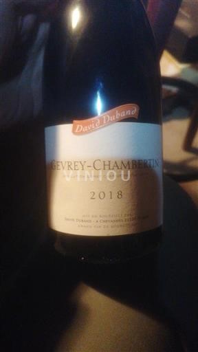 Bourgogne Gevrey-chambertin David Duband 2018