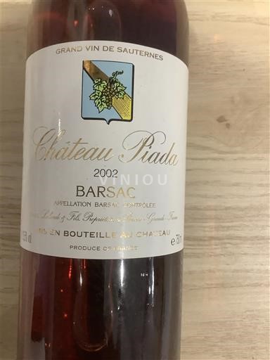 Bordeaux Barsac Château Riada 2002