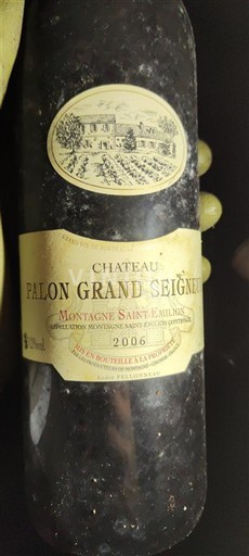 Bordeaux Montagne-saint-émilion Château Palon Grand Seigneur 2006