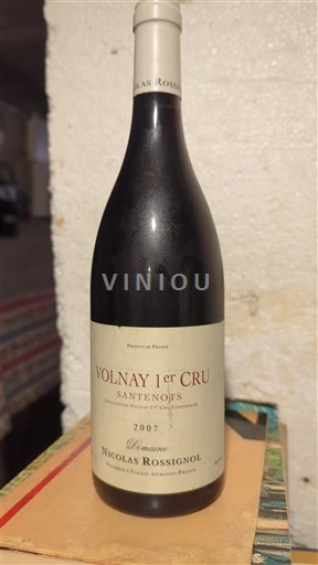 Burgundy Volnay Premier Cru Domaine Nicolas Rossignol Santenots 2007