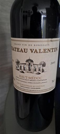 Bordeaux Haut-Médoc Château Valentin 2015