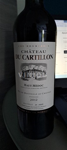 Bordeaux Haut-Médoc Cru Bourgeois Château Cartillon 2012