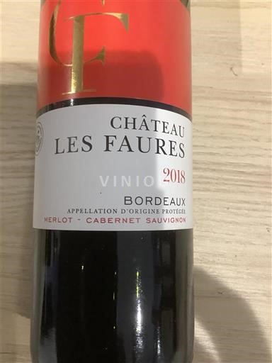 Bordeaux Château Les Faures 2018
