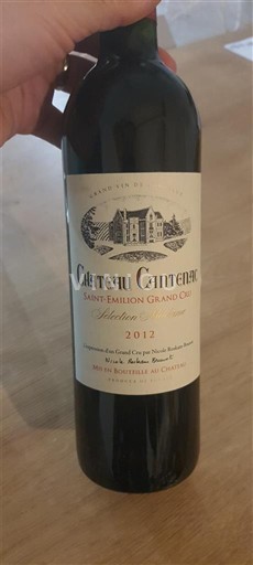 Bordeaux Saint-Émilion Grand Cru Grand Cru Château Cantenac 2012
