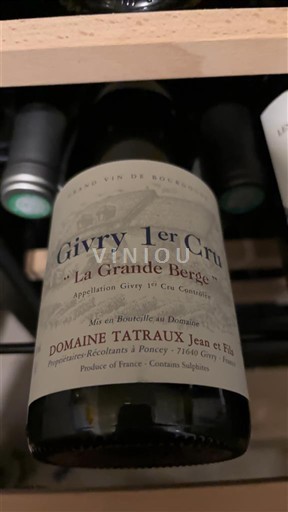 Bourgogne Givry Premier Cru Domaine Tatraux Jean et Fils La Grande Berge 2022