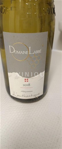 Savoia e Bugey Apremont Domaine Labbé L'authentique 2018