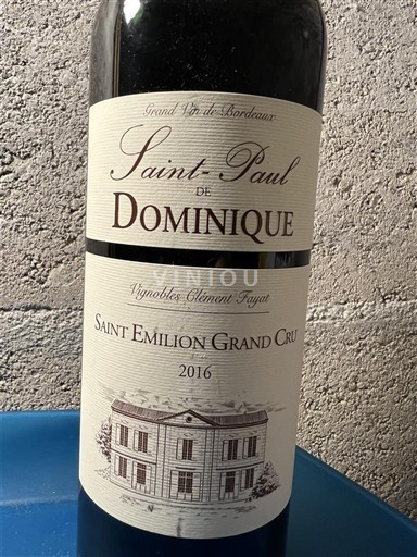 Bordeaux Saint-Émilion Grand Cru Grand Cru Saint Paul de Dominique 2016
