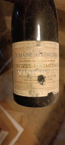 Rhônevallei Crozes-hermitage Domaine Des Remizières Particulière 1996