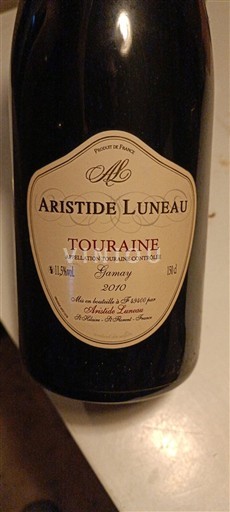 Thung lũng sông Loire Touraine Aristide Luneau Gamay 2010