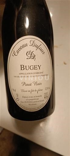 Savoja in Bugey Bugey Caveau Dufour Pinot Noir Élevé en fût de chêne Neleten.