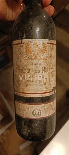 Bordeaux Unspecified Château Des Matards Nathan 1998