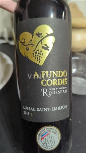 Bordeaux Lussac-saint-émilion A Fundo Cordis 2019