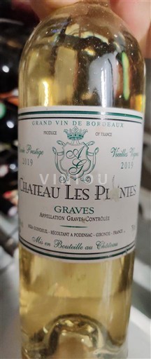 Bordeaux Graves Château Les Plantes Prestige Vieilles Vignes 2019