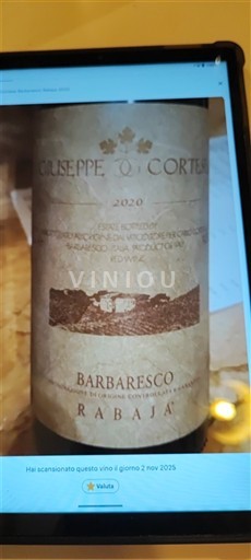 Piemonte Barbaresco Giuseppe Cortese Rabajà 2020